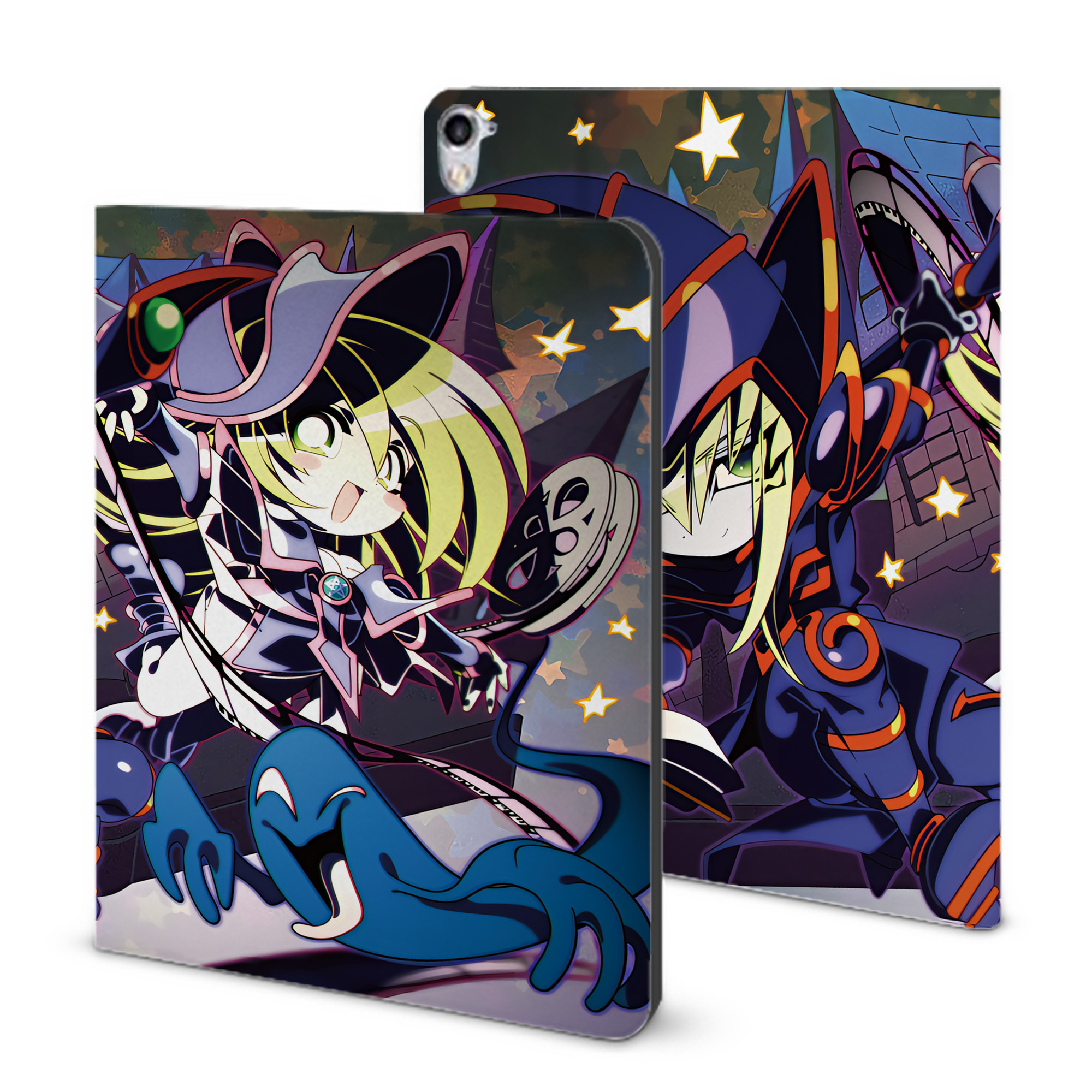 （画像用） 遊☆戯☆王 Yu-Gi-Oh! IPad ケース ブック型 PUレザー TPU 耐衝撃 軽量 薄型 ペン収納なし 全面保護 IPad 各モデル対応